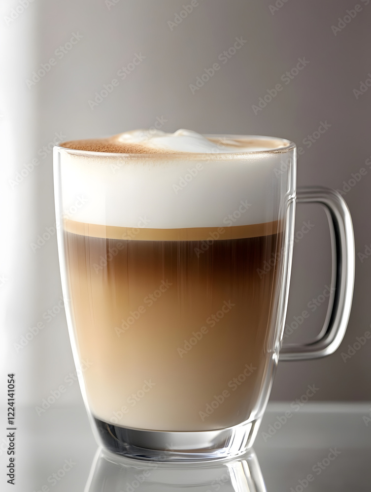 Elegant Latte With Creamy Froth Served In Glass Mug Capturing Coffee Culture Ambiance : Generative AI Elegant Latte With Creamy Froth Served In Glass Mug Capturing Coffee Culture Ambiance : Generative AI
