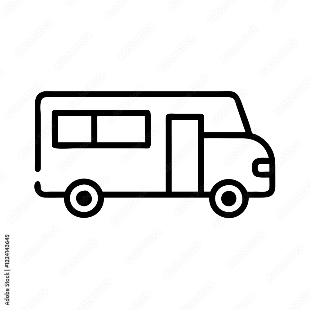 Fototapeta premium camper van icon design