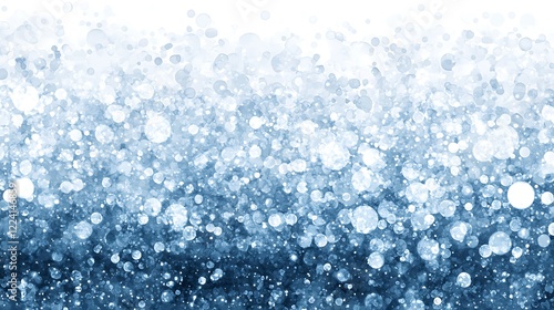 Abstract Blue Glitter Background With Sparkling Lights