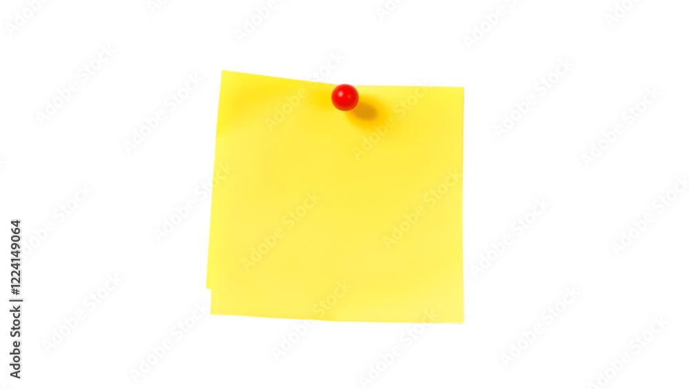 Isolated Yellow Sticky Note with Red Pin Png Isolated Yellow Sticky Note with Red Pin Png