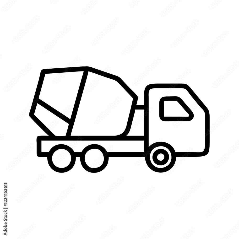 Fototapeta premium cement truck icon design
