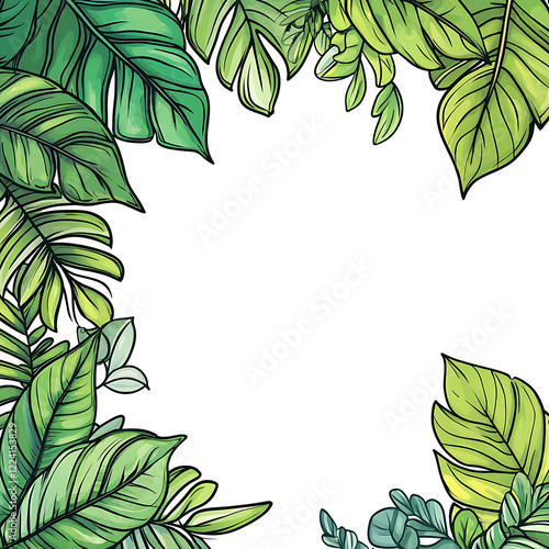 flowers and leaves in pictures illustrator2D