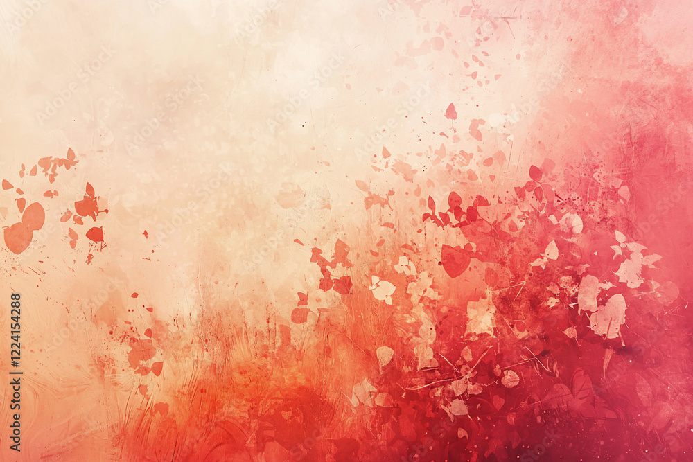 Obraz premium Abstract background with soft red and pink hues blending, creating a warm and romantic atmosphere