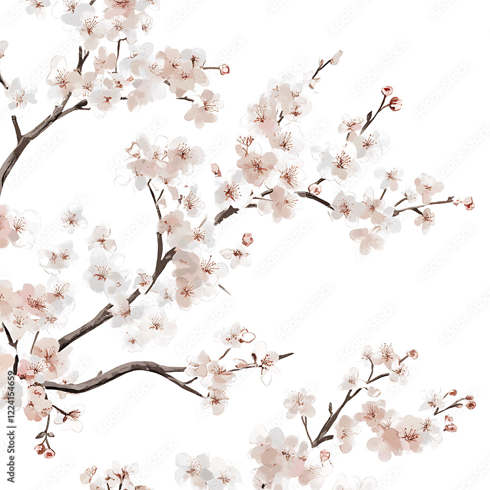 flowers and leaves in pictures illustrator2D flowers and leaves in pictures illustrator2D