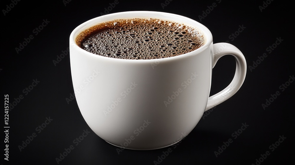 Fresh brewed coffee cup, dark background, studio shot, beverage Fresh brewed coffee cup, dark background, studio shot, beverage