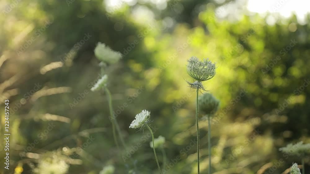 A wonderfully serene view of vibrant wildflowers swaying gently in the warm breeze under soft sunlight A wonderfully serene view of vibrant wildflowers swaying gently in the warm breeze under soft sunlight