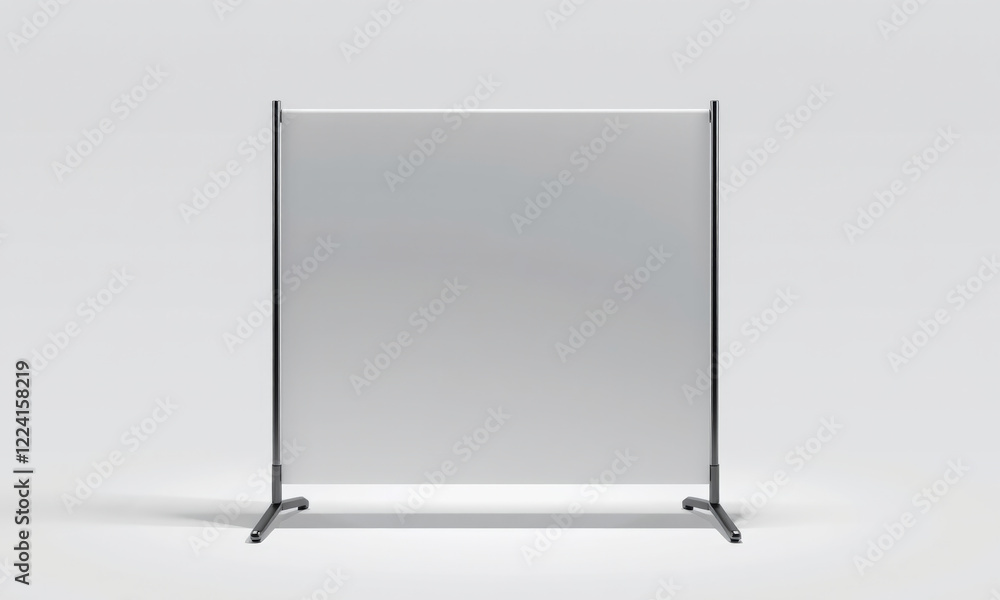 blank banner stand mockup with minimalist design, ideal for advertising and promotions. stand features sturdy frame and clean surface for customizable graphics blank banner stand mockup with minimalist design, ideal for advertising and promotions. stand features sturdy frame and clean surface for customizable graphics