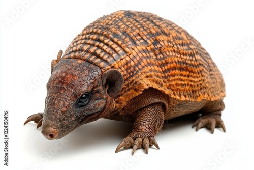 Armadillo isolated on white background photo