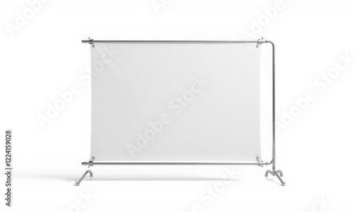 Wallpaper Mural blank banner stand mockup with simple design, ideal for advertising or presentations. stand features sturdy frame and clean white backdrop, perfect for customization Torontodigital.ca