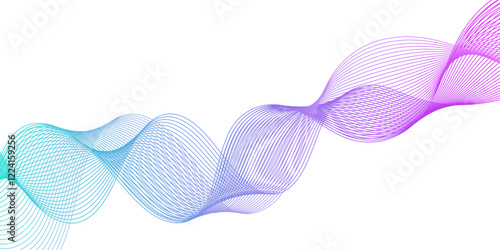 abstract background of curved swirl geometric colorful waves design, Dynamic Abstract Wave Lines in Flowing Smoothly in style, product presentation concept geometric abstract line patterns.