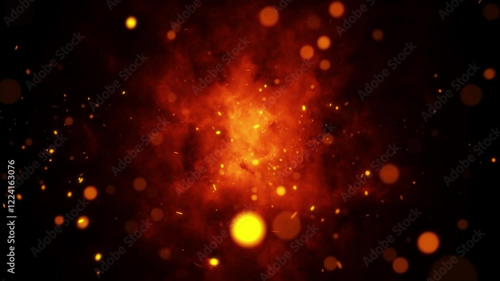 Dark red fire flames with sparks seamless looping copy space background. Concept sadness animation. Dark red fire flames with sparks seamless looping copy space background. Concept sadness animation.