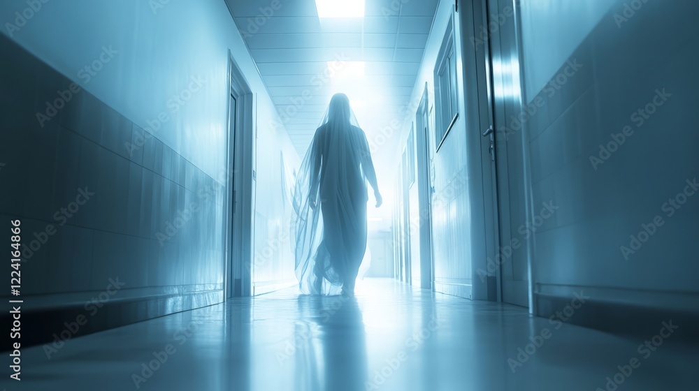 A person is walking down a hallway A person is walking down a hallway