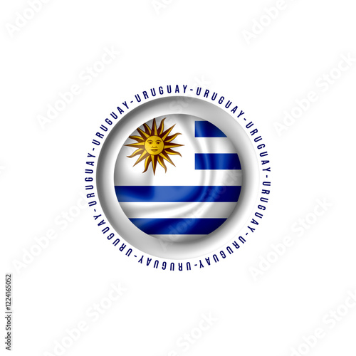 Free Download PURUGUAY ,country flag vector with circular design - GFXLoad