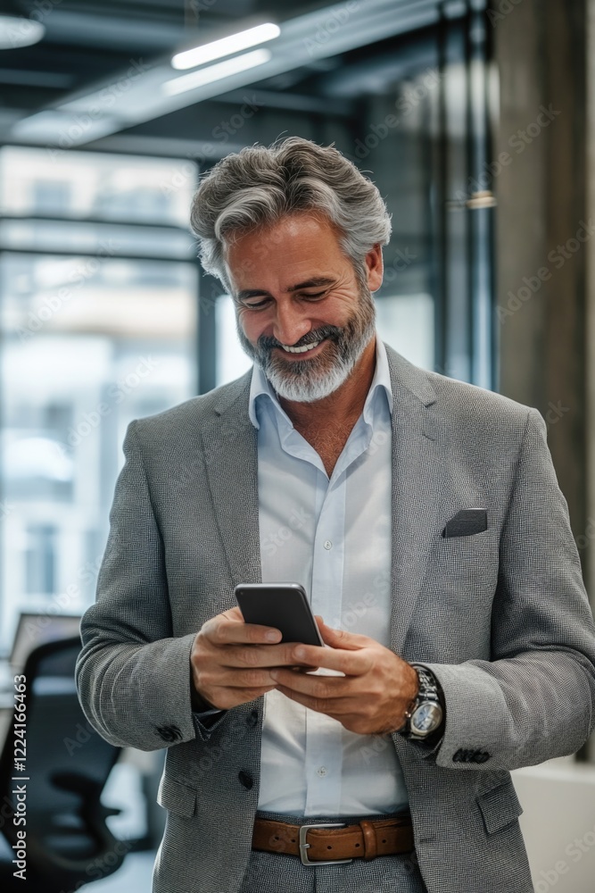 Professional Businessman Using Cell Phone Professional Businessman Using Cell Phone