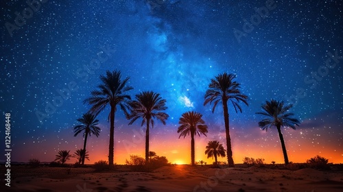 Milky Way Over Palm Trees