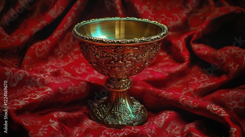 Vintage Golden Chalice with Silver Accents