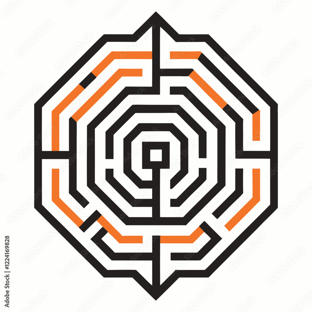 Complex Labyrinth Vector Design Complex Labyrinth Vector Design