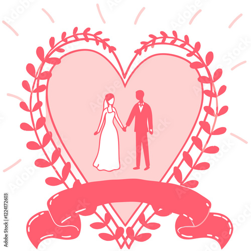 Happy valentine day illustration vector art,