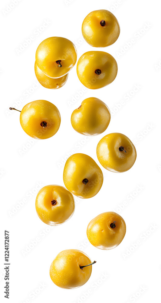 Fototapeta premium Quinces falling isolated on transparent background