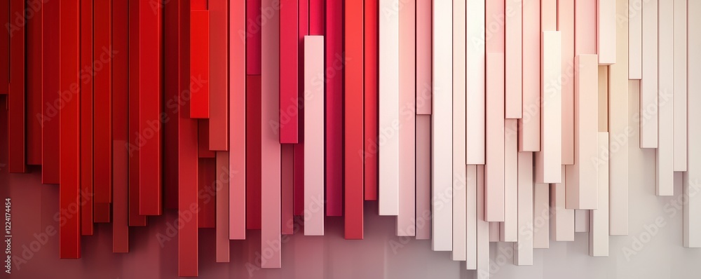 An abstract composition featuring vertical lines in varying shades of red and white, creating a dynamic and visually striking pattern. An abstract composition featuring vertical lines in varying shades of red and white, creating a dynamic and visually striking pattern.