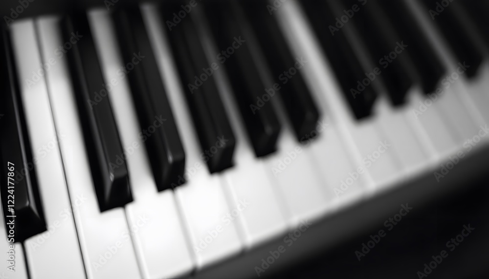 Piano Keys Close Up Black and White Music Image Piano Keys Close Up Black and White Music Image