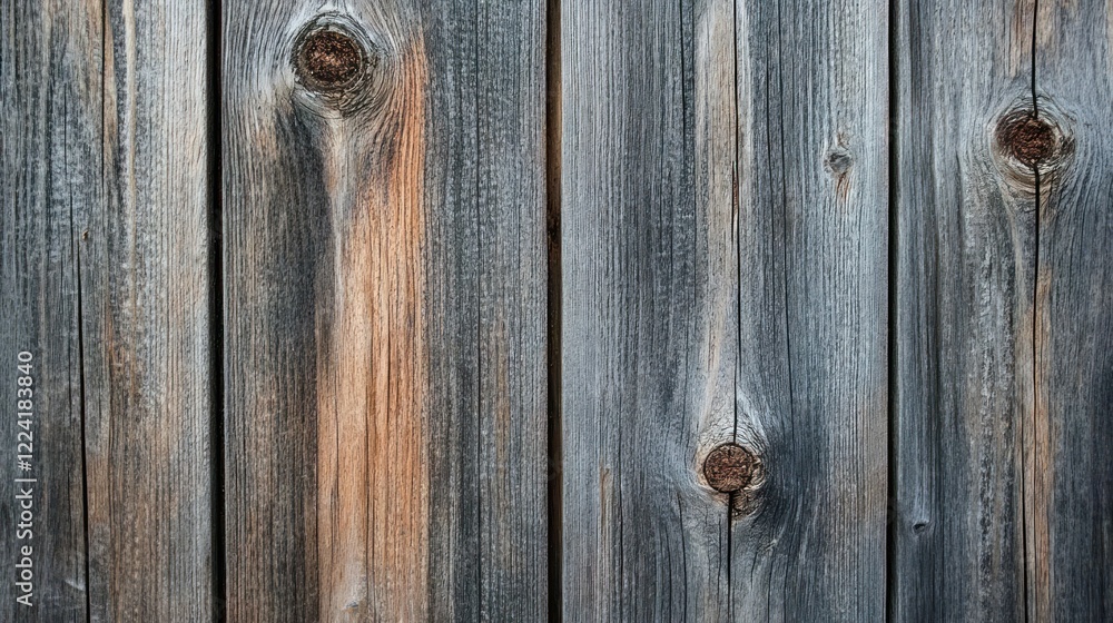 Obraz premium Close-up of weathered wooden planks with a mix of colors and textures.
