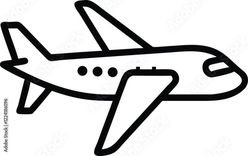 A black and white drawing of an airplane