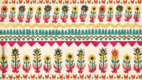 Rajasthani Heritage A Vibrant Floral Pattern