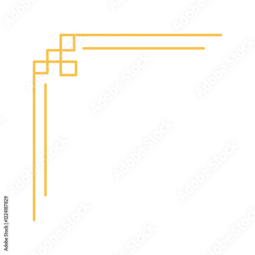 Golden Chinese corner border elements, perfect for Chinese New Year celebrations, Instagram posts, banners, social media, business and more.