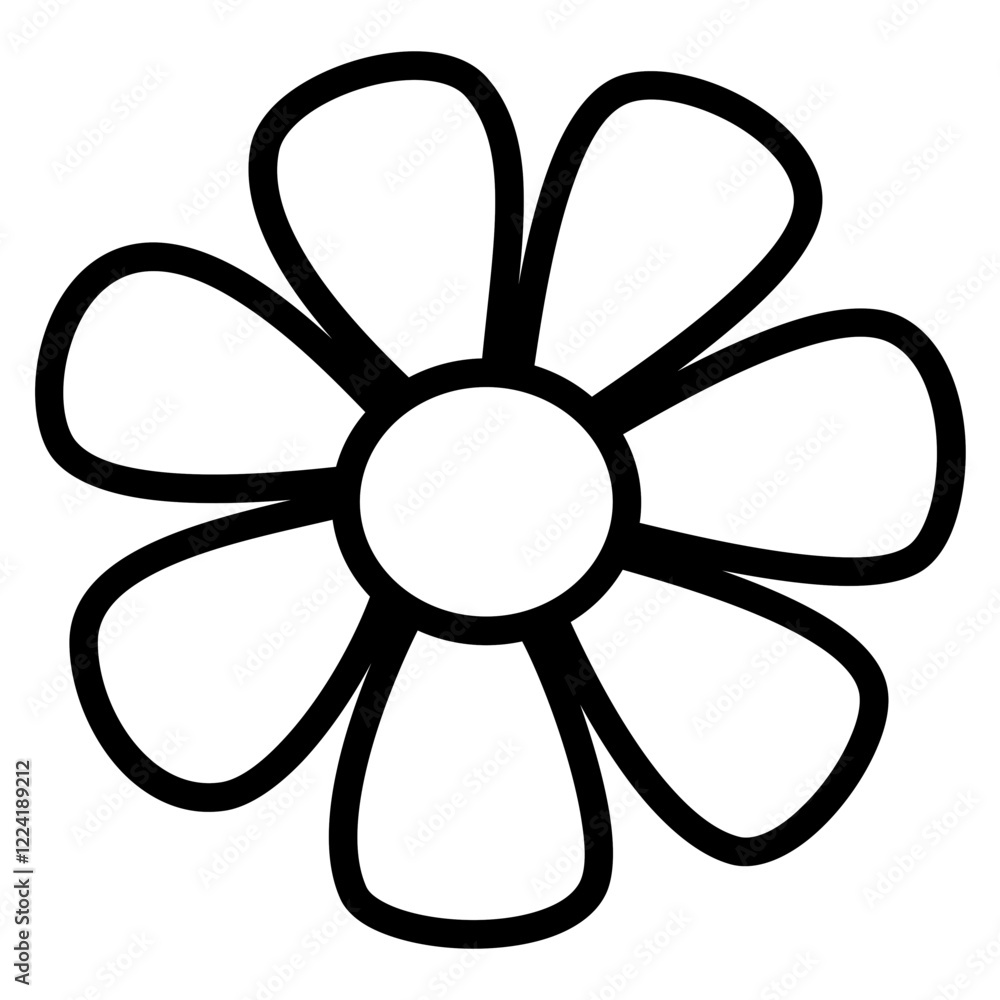 cute kawaii Flower outline cartoon doodle illustration cute kawaii Flower outline cartoon doodle illustration