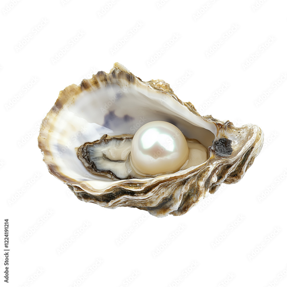 Pearl in an Oyster Shell Brooch Gold Plated Isolated on Transparent Background Pearl in an Oyster Shell Brooch Gold Plated Isolated on Transparent Background