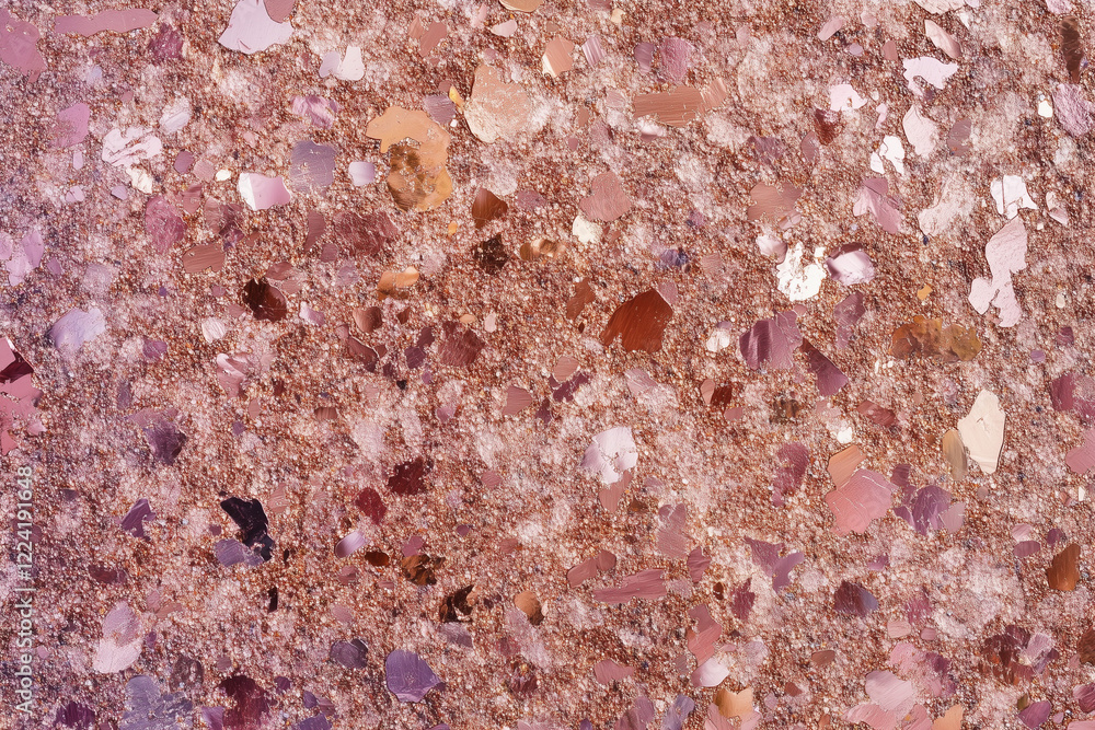 close up of a pink and gold surface with many small pieces of gold. The surface is covered in gold and pink pieces, giving it a luxurious and elegant appearance close up of a pink and gold surface with many small pieces of gold. The surface is covered in gold and pink pieces, giving it a luxurious and elegant appearance