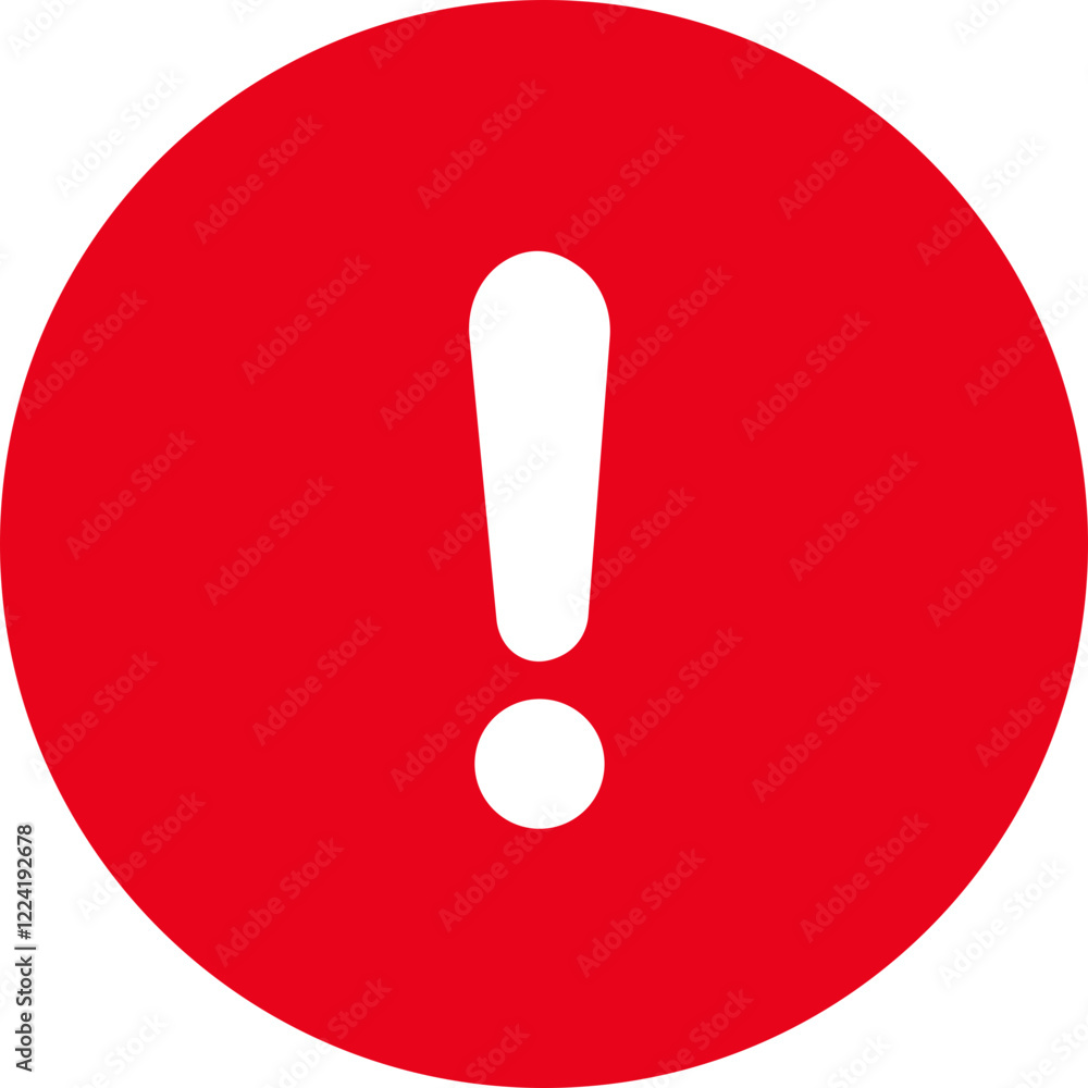 Red Exclamation mark icons in flat style. Danger alarm. Caution risk business concept. Hazard warning attention sign with exclamation mark symbol. Red Exclamation mark icons in flat style. Danger alarm. Caution risk business concept. Hazard warning attention sign with exclamation mark symbol.
