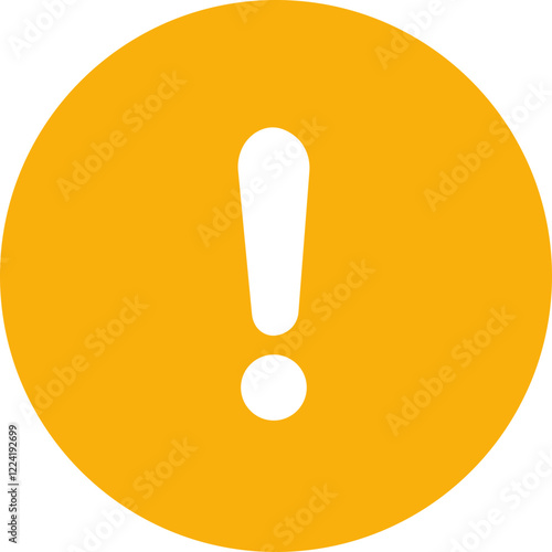 yellow Exclamation mark icons in flat style. Danger alarm. Caution risk business concept. Hazard warning attention sign with exclamation mark symbol.