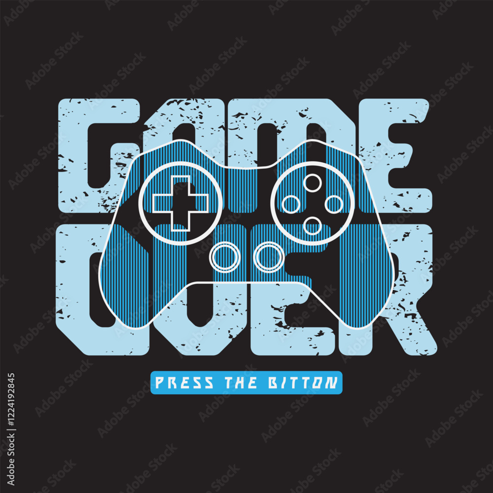 Fototapeta premium Gamer Illustration typography for t shirt, poster, logo, sticker, or apparel merchandise