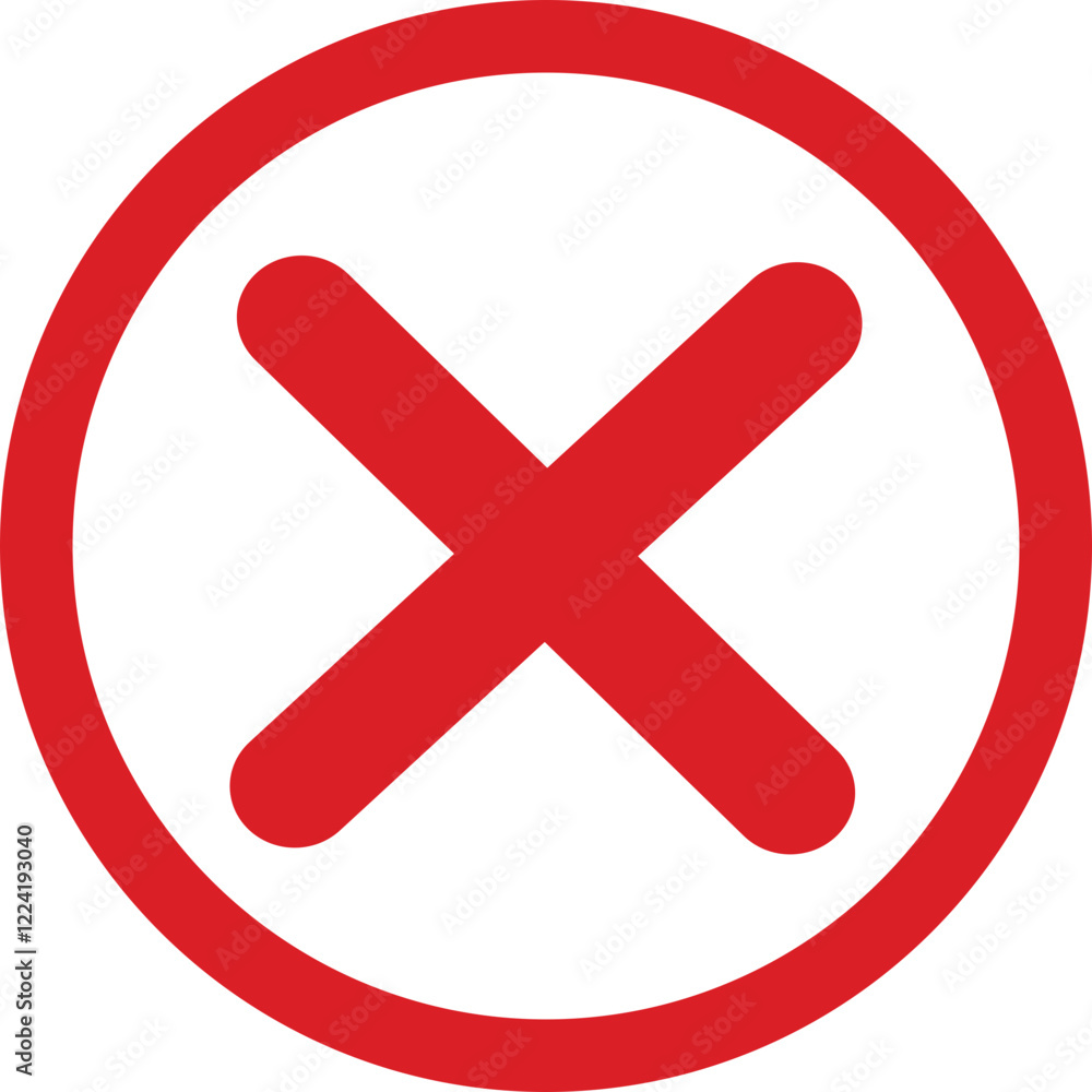 line Red cross sign icon. Wrong mark. Red cross X symbol. Red grunge X icon. Cross brush sign isolated on white background. line Red cross sign icon. Wrong mark. Red cross X symbol. Red grunge X icon. Cross brush sign isolated on white background.