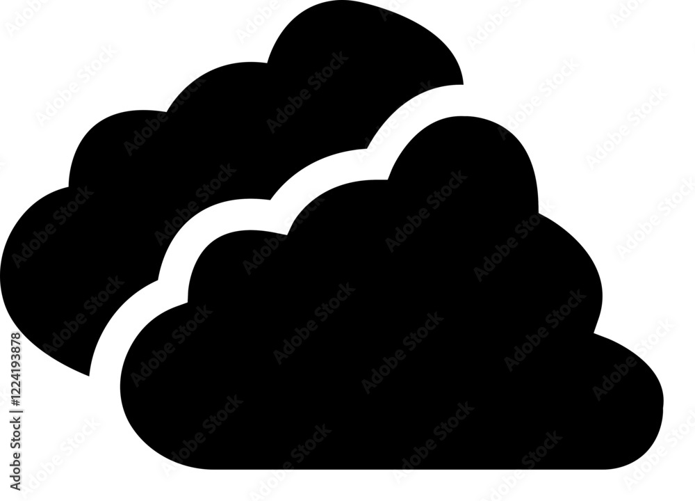 Black Cloud icon in trendy flat style. Cloud web icon. Cloud symbol for your web site design, logo, app, UI. Cloud shapes design . Data technology icon. Black Cloud icon in trendy flat style. Cloud web icon. Cloud symbol for your web site design, logo, app, UI. Cloud shapes design . Data technology icon.