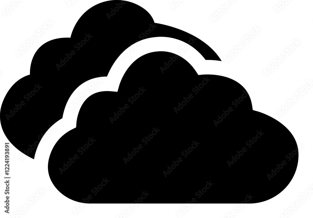 Black Cloud icon in trendy flat style. Cloud web icon. Cloud symbol for your web site design, logo, app, UI. Cloud shapes design . Data technology icon. Black Cloud icon in trendy flat style. Cloud web icon. Cloud symbol for your web site design, logo, app, UI. Cloud shapes design . Data technology icon.