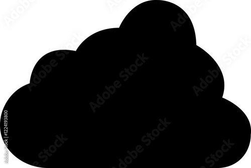 Black Cloud icon in trendy flat style. Cloud web icon. Cloud symbol for your web site design, logo, app, UI. Cloud shapes design . Data technology icon.