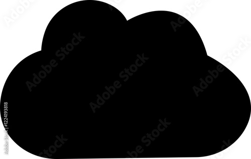 Black Cloud icon in trendy flat style. Cloud web icon. Cloud symbol for your web site design, logo, app, UI. Cloud shapes design . Data technology icon.