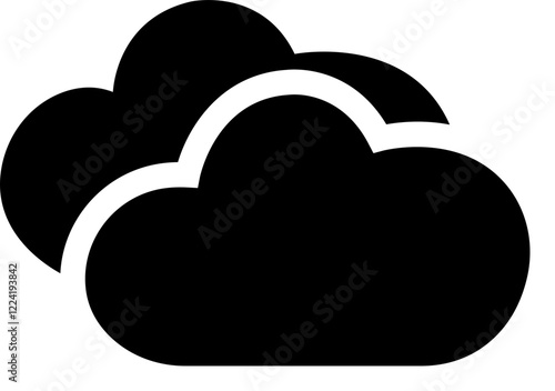 Black Cloud icon in trendy flat style. Cloud web icon. Cloud symbol for your web site design, logo, app, UI. Cloud shapes design . Data technology icon.