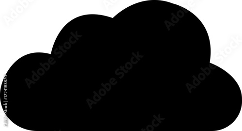Black Cloud icon in trendy flat style. Cloud web icon. Cloud symbol for your web site design, logo, app, UI. Cloud shapes design . Data technology icon.