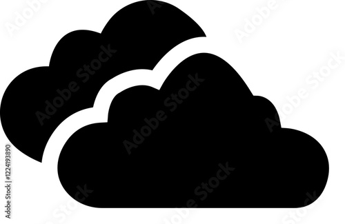 Black Cloud icon in trendy flat style. Cloud web icon. Cloud symbol for your web site design, logo, app, UI. Cloud shapes design . Data technology icon.