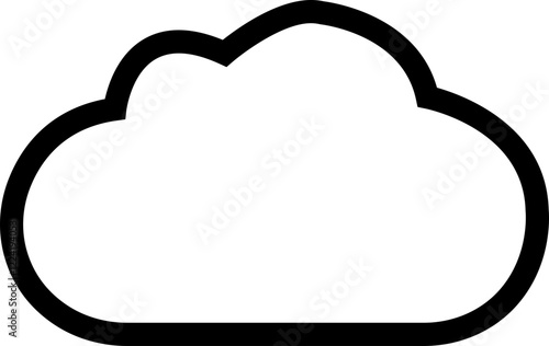 line Cloud icon in trendy flat style. Cloud web icon. Cloud symbol for your web site design, logo, app, UI. Cloud shapes design . Data technology icon.