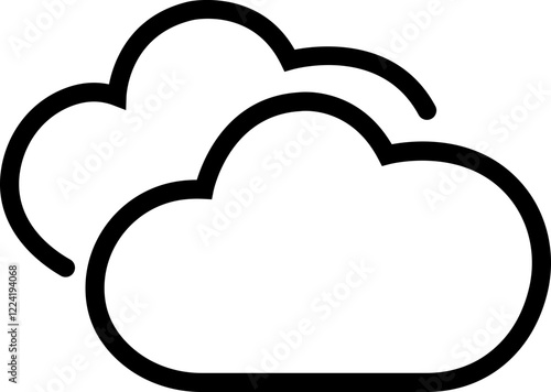 line Cloud icon in trendy flat style. Cloud web icon. Cloud symbol for your web site design, logo, app, UI. Cloud shapes design . Data technology icon.