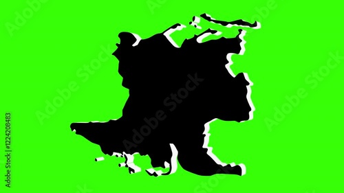 green screen icon 3d map of Greensboro in north carolina photo