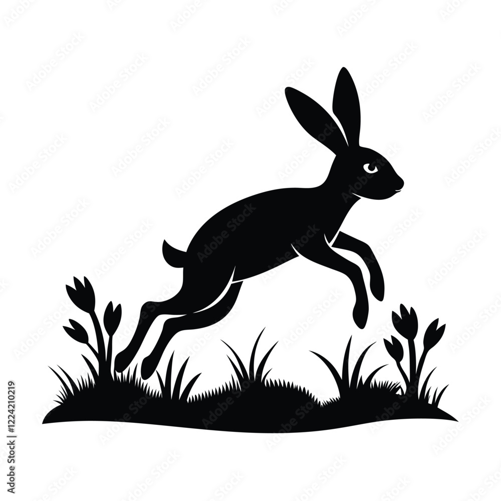 Naklejka premium rabbit and carrot vector Illustration