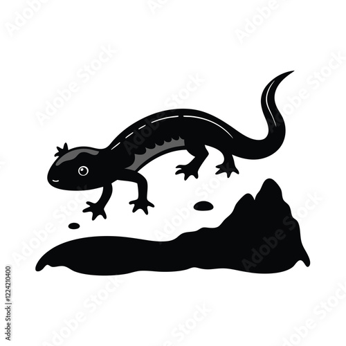 lizard on white vector Illustration