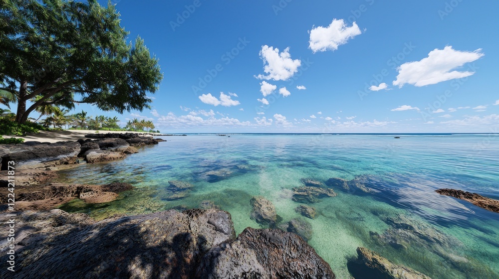 Tranquil Tropical Beach Scene Tranquil Tropical Beach Scene