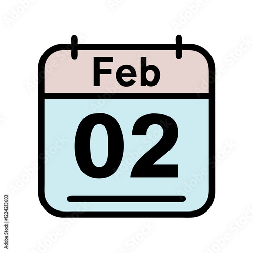 Professional Calendar Interface in Corporate Style for February 2nd Planning